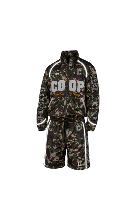 Camo Nylon Reflective Short Set